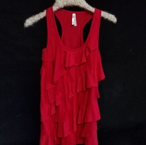 Ruffle racerback tank